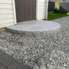 Granit trappblock grå halvrund 150x100x15cm